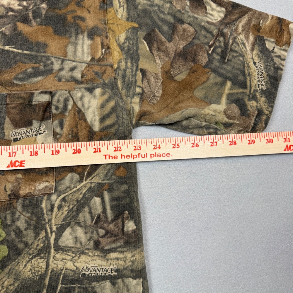 Vintage 90s Single Stitch Mens Camo T-Shirt Large Liberty Advantage‎ Timber - Picture 5 of 10